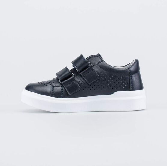 332159-21 Кожаные полуботинки с перфорацией для мальчики синий фото №2