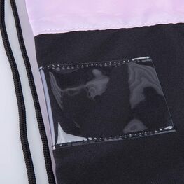 02808215-40 Мешок для обуви Лапки для девочки черный + розовый фото №4