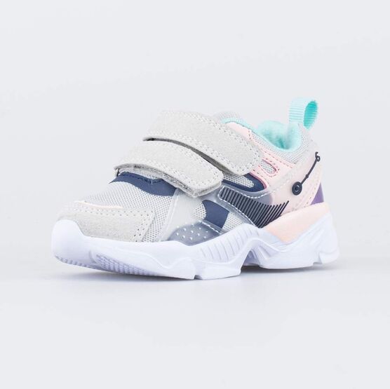 144222-71 Кроссовки для девочки сер-роз