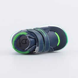 052152-24 Кожаные ботинки для мальчика для мальчики синий фото №4