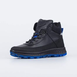 752223-32 Кожаные ботинки на весну/осень для мальчики черный + синий