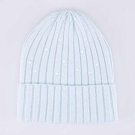 07811995-40 Шапка с отворотом детская светло-голубой для девочки светло-голубой