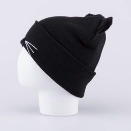 07811997-40 Шапка с ушками детская Кошечка черный для девочки черный фото №3