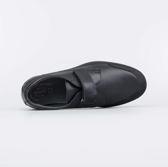 Кожаные туфли для мальчика для мальчики цвет черный купить за 3590 в  интернет-магазине Котофей с доставкой: цена, фото,отзывы