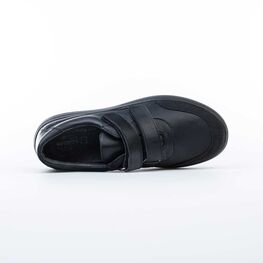 732335-21 Кожаные полуботинки на липучках для мальчики черный фото №4