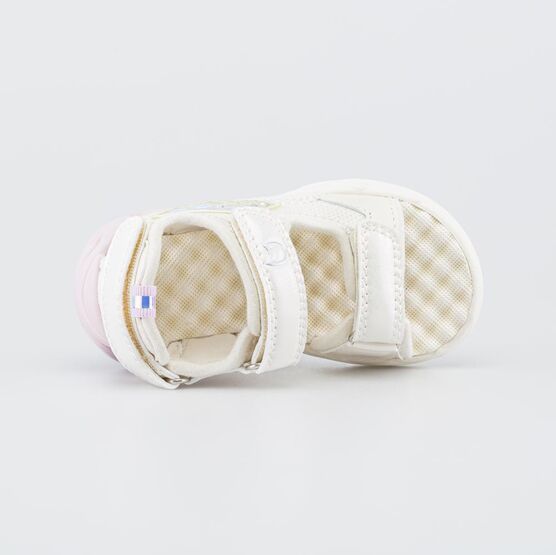 124046-11 Светящиеся пляжные сандалии с массажной стелькой для девочки бежевый,сиреневый фото №4