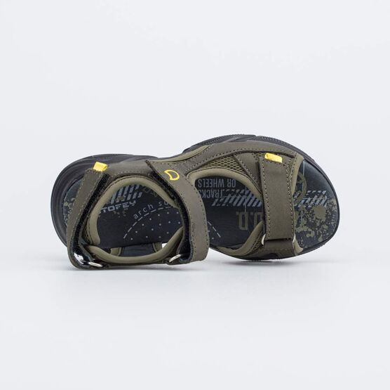 524103-21 Кожаные сандалии для мальчики оливковый фото №4