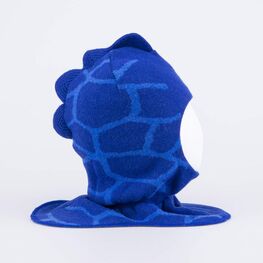 07711436-40 Зимняя шапка-шлем Дракон синий для мальчики синий фото №2