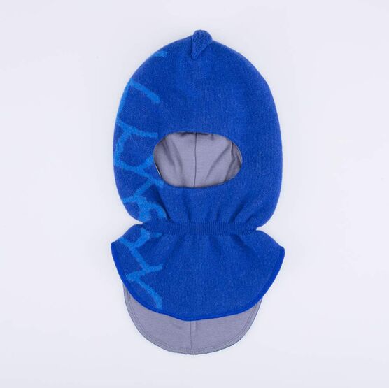 07711436-40 Зимняя шапка-шлем Дракон синий для мальчики синий фото №3