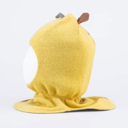 07711437-40 Зимняя шапка-шлем Жираф для мальчики горчичный фото №2