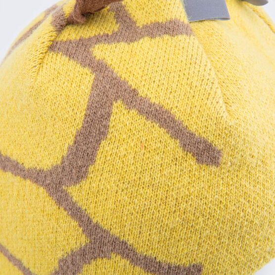 07711437-40 Зимняя шапка-шлем Жираф для мальчики горчичный фото №3