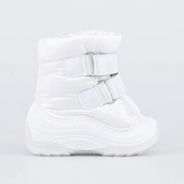 061014-43 Белые сапожки-дутики на липучках для девочки белый фото №2