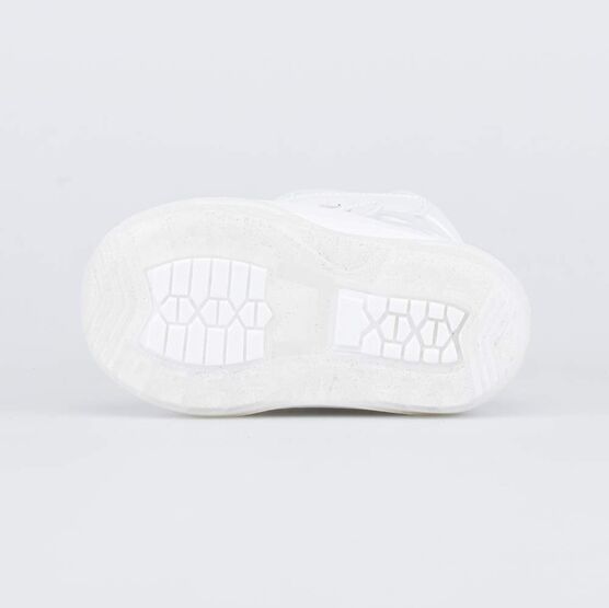 061014-43 Белые сапожки-дутики на липучках для девочки белый фото №3