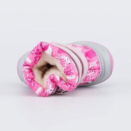 161002-42 Сапожки-дутики Зимний лес для девочки розовый фото №4