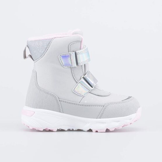 454889-41 Мембранные ботинки с диодами для девочки сер-срб фото №2