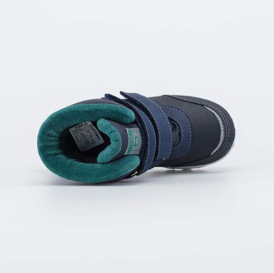 454890-41 Мембранные ботинки на липучках для мальчики син-зел фото №4