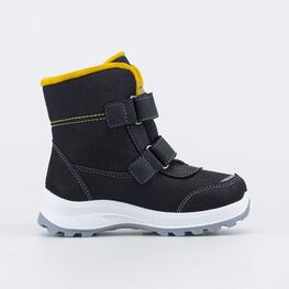 454890-42 Мембранные ботинки на липучках для мальчики чер-жел фото №2