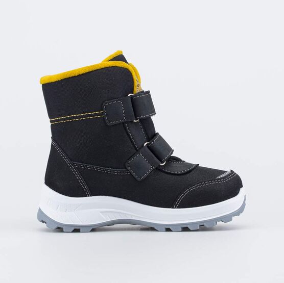 454890-42 Мембранные ботинки на липучках для мальчики чер-жел фото №2