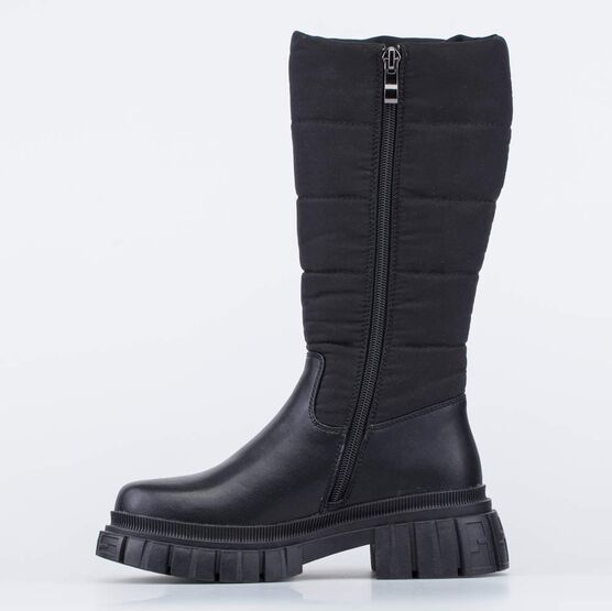 664142-41 Высокие зимние сапожки для девочки для девочки черный фото №2