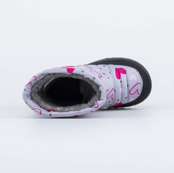 464059-49 Дутики для девочки Сердечки для девочки серый фото №4