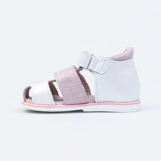 122165-22 Босоножки для девочки кожаные для девочки персиковый фото №2