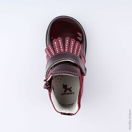 262066-22 Сапожки для девочки бордовый фото №4