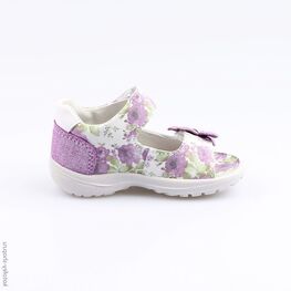 122108-21 Босоножки для девочки кожаные для девочки сир-цве фото №2