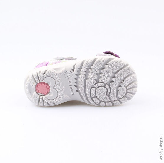 122108-21 Босоножки для девочки кожаные для девочки сир-цве фото №3