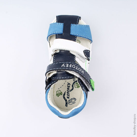 122110-22 Сандалии для мальчики син-бел фото №4