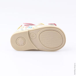 022086-23 Туфли летние для девочки бел-цве фото №3