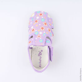 221051-71 Босоножки текстильные для девочки сиреневый фото №4