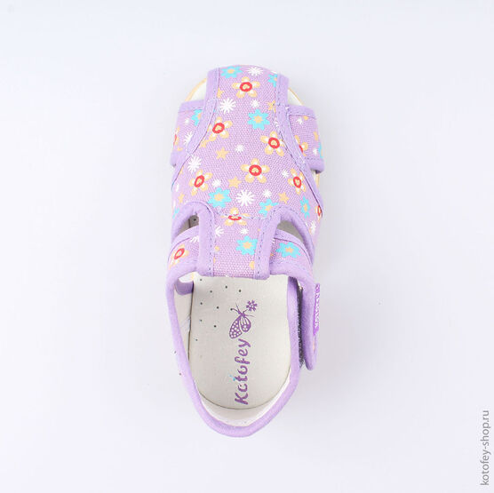 221051-71 Босоножки текстильные для девочки сиреневый фото №4