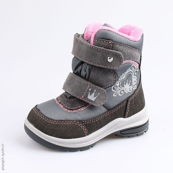 254962-42 Мембранные ботинки для девочки серый