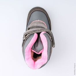 454992-42 Мембранные ботинки для девочки серый фото №4