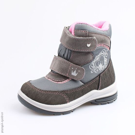 454992-42 Мембранные ботинки для девочки серый