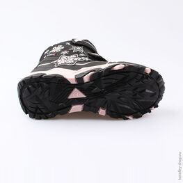 654974-42 Мембранные ботинки для девочки чер-роз фото №3