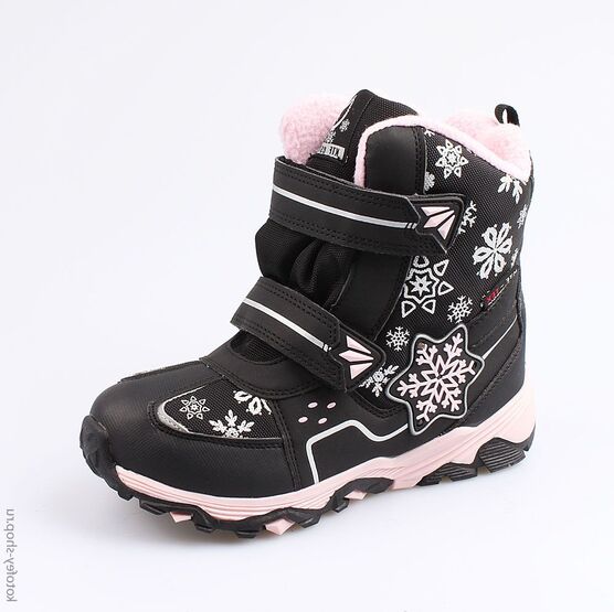 654974-42 Мембранные ботинки для девочки чер-роз