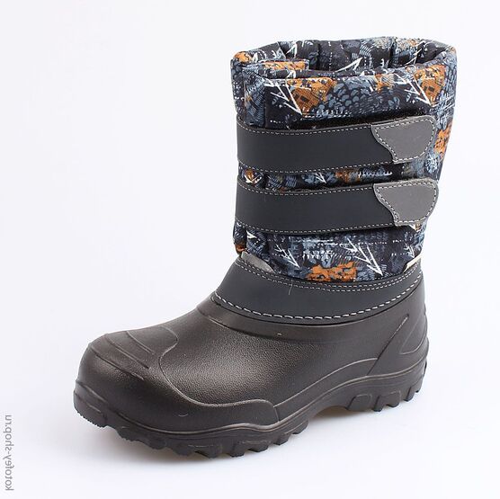 664038-45 Сноубутсы для мальчики чер-сер-ора