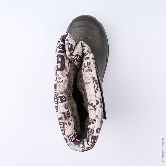 664038-46 Сноубутсы для мальчики чер-сер фото №4