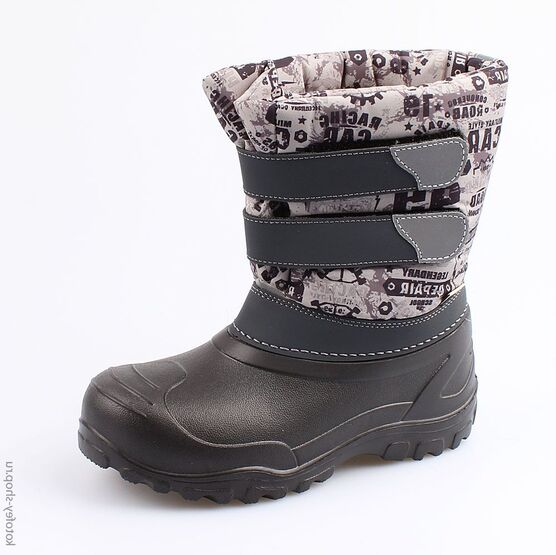 664038-46 Сноубутсы для мальчики чер-сер