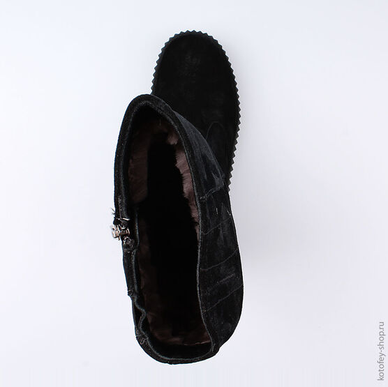 762051-52 Сапожки для девочки черный фото №4