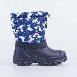 264014-46 Сноубутсы для девочки Единороги для девочки синий фото №2