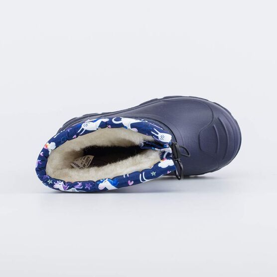 464061-46 Сноубутсы для девочки Единороги для девочки синий фото №4