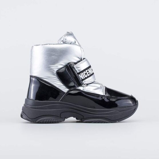 754060-41 Ботинки-дутики для девочки для девочки серебристый фото №2