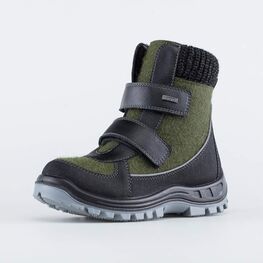 757000-43 Валенки на липучках для мальчика для мальчики оливковый