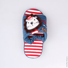 331026-11 Тапочки синие для мальчики светло-синий фото №4