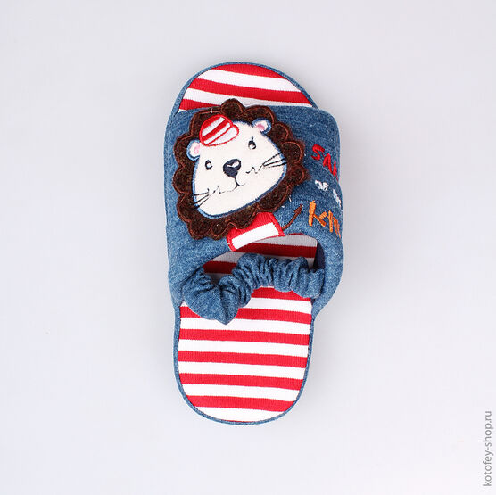 331026-11 Тапочки синие для мальчики светло-синий фото №4