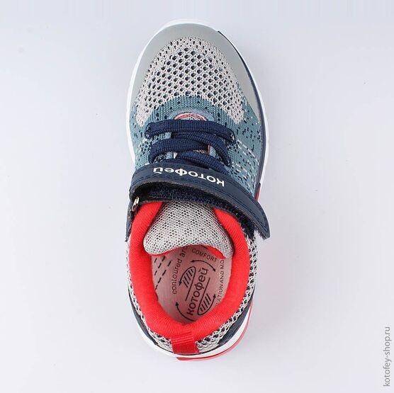 344207-71 Кроссовки с LED-подсветкой на подошве для мальчики сер-син фото №4