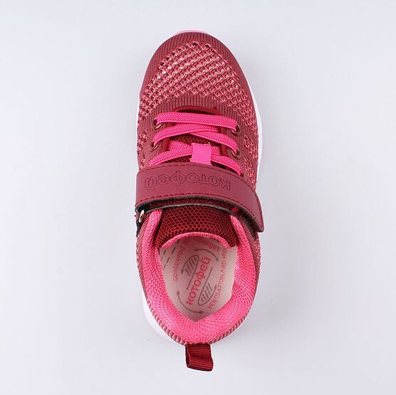 444006-74 Кроссовки на липучках для девочки бор-роз фото №4