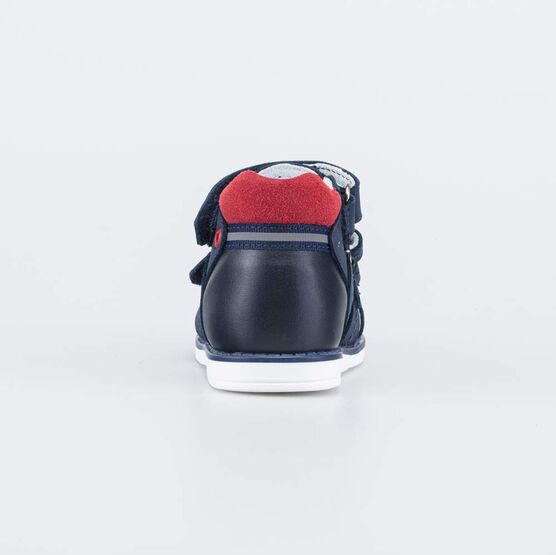 022145-23 Кожаные сандалии Первые шаги для мальчики синий фото №5